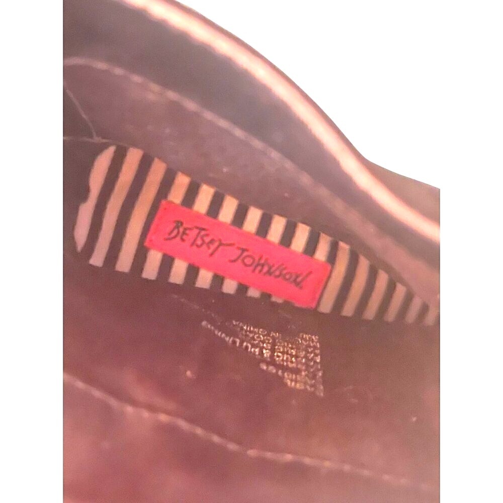 Betsy Johnson women’s boots size 6 ankle  black suede/ rhinestone trim - Picture 8 of 9